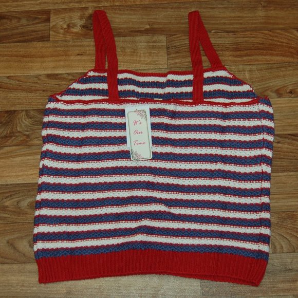 It's Our Time Juniors Striped Sweater Tank - Picture 4 of 4